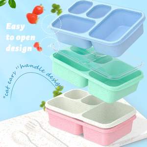 Large Capacity Bento <b>Box</b> for Adults <b>Stackable</b> <b>Lunch</b> <b>Box</b> with 4 Compartments Microwave & Dishwasher Safe Reusable Meal Prep - Product Image 4