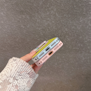 เคสโทรศัพท์หนังสีสันสดใสแบบแม่เหล็กสำหรับ iPhone 18 17 16 15 14 Pro Max ลายดอกทานตะวันสีรุ้งไล่เฉดสี Dopa mine ฝาหลัง PC - Product Image 5