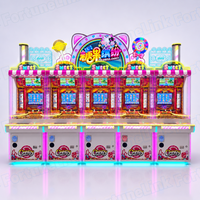 Machine à poussoir de pièces à prix d'usine pour centres de divertissement familial, construite comme une machine d'arcade avec solution de jeu pour 5 joueurs connectables