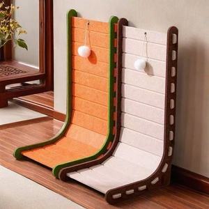 Planche à gratter en forme de L Litière pour chat Tout-en-un Feutre résistant aux rayures Résistant à l'usure Jouets non écaillés résistants aux rayures - Product Image 1