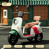 Children's Electric Motorcycle Rechargeable Battery Operated Tricycle Kids Remote Control Dual-Drive Ride-on Car Motorbike