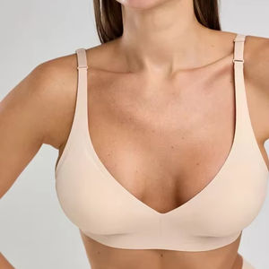 Haute qualité femmes grande taille Bralette profonde V mince Style Sexy gelée <span class=keywords><strong>sans</strong></span> couture soutien-gorge <span class=keywords><strong>sans</strong></span> fil respirant quotidien doux soutien-gorge pour les femmes - Product Image 2