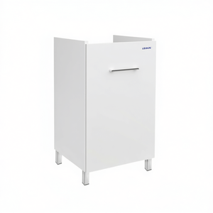 Meuble sous-évier en céramique 45x50 cm blanc, unité de rangement pour salle de bain - Product Image 3