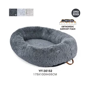 Hot Pet Product Memory Foam Orthopedic Pet Bed Luxury Plush Giant Size Extra Large Human Pet Dog Bed