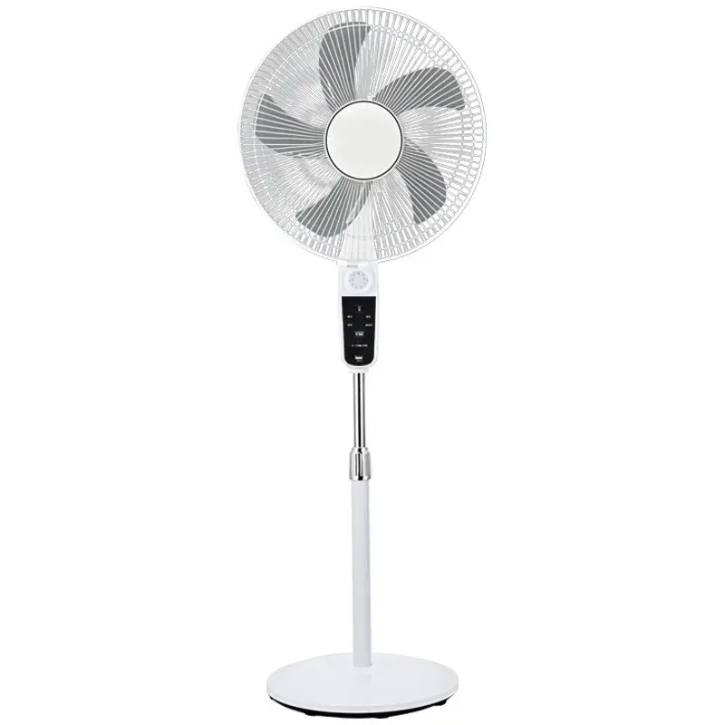 Household 4 Speed Adjustable Mechanical Freestanding Summer Pendulum Electric Solar Floor Fan