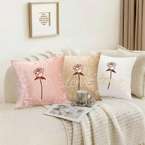 Housse de <span class=keywords><strong>coussin</strong></span> carrée 18x18 en velours super doux, élégante et décorative, pour canapé, salon et chambre à coucher - Product Image 5