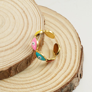 ZOGXIN Cartoon <b>Evil</b> <b>Eye</b> <b>Ring</b> Gold Color Unisex Fashion Jewelry Party Accessory - Product Image 4