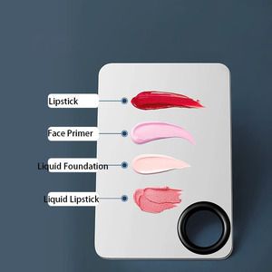 Brocha Plana Profesional de Acero Inoxidable para Base de Maquillaje, Herramienta de Mezcla, Brocha de Plástico para Cosméticos y Belleza - Product Image 6