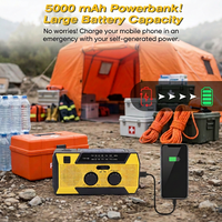 Radio Meteorológica AM FM de 5000 mAh con Carga Rápida, Alarma SOS, Luz de Lectura, Material Plástico, Calidad Confiable
