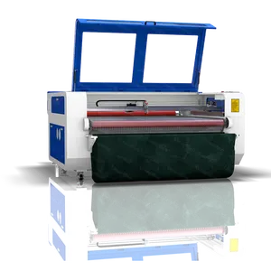 Bez kumaş için otomatik tekstil bezi kumaş kesme makinesi 1610 1810 co2 lazer kesim