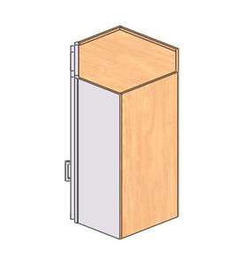 Armoire murale Sunique 33x15x85cm en bois de hêtre, design minimaliste, organisation de la cuisine, boîte de rangement robuste - Product Image 1