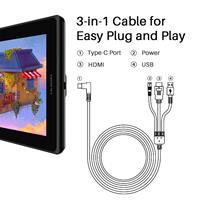 Tablette graphique professionnelle Huion Kamvas Pro 13 13,3 pouces 8192 niveaux avec support pliable et écran pour stylo