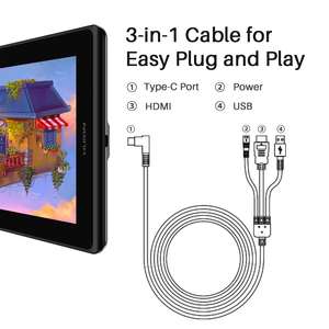 Tableta de Dibujo Profesional <span class=keywords><strong>Huion</strong></span> Kamvas <span class=keywords><strong>Pro</strong></span> <span class=keywords><strong>13</strong></span> de <span class=keywords><strong>13</strong></span>.3 Pulgadas y 8192 Niveles con Soporte Plegable y Pantalla con Lápiz - Product Image 6