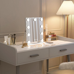 <b>Vanity</b> Mirror with Lights <b>Vanity</b> Makeup Mirror with Lights, Lighted <b>Make</b> <b>Up</b> Mirrors with 9 Dimmable Bulbs, 360 Degree - Product Image 3