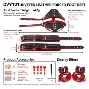 Reposapiés de Cuero Remachado con 3 Estilos de Clavos, Kit BDSM para Parejas, Coqueteo BDSM, Zapatos de Cuero Ajustables, Juguetes Fetichistas para Adultos - Product Image 6