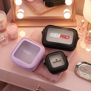 Bolsa de Cosméticos de PU de 7 Pulgadas, Color Personalizado, Gran Capacidad, Bolsa de Aseo de Viaje, Bolsa Portátil con Cierre para Mujer, Venta Caliente - Product Image 3