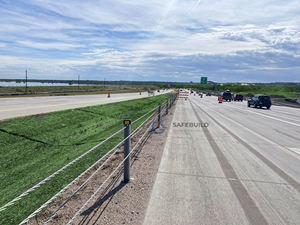 Resistente sistema di barriera per cavi flessibili a fune in acciaio zincato a sei corde a fune per traffico e parchi panoramici - Product Image 2