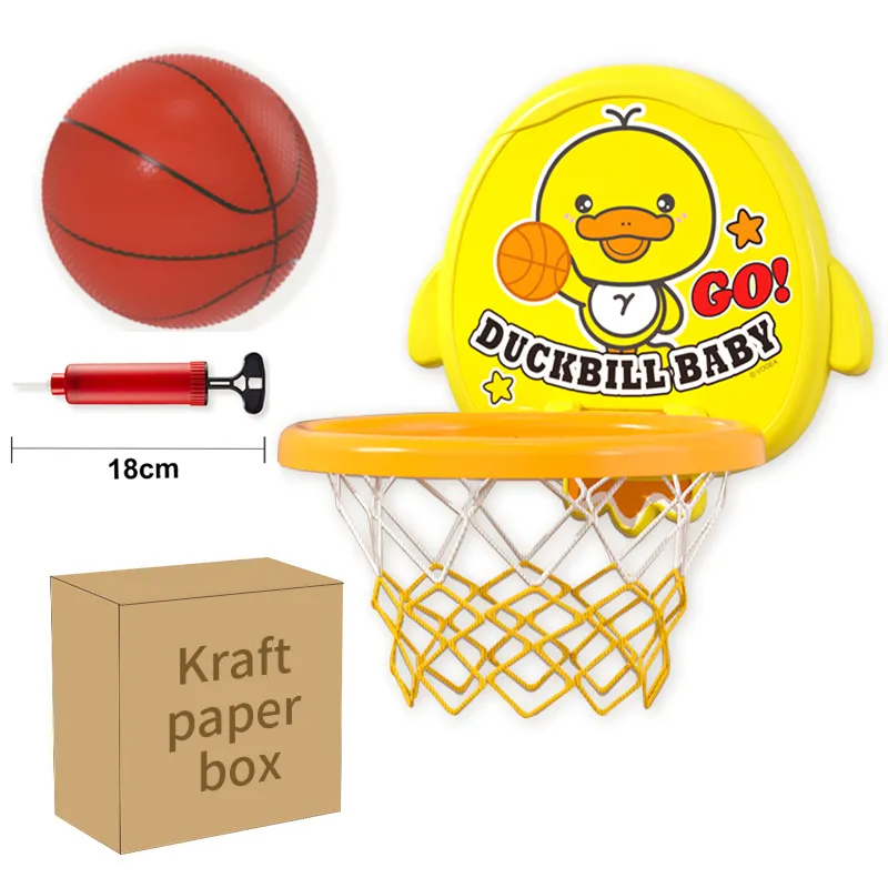 XST Sportspiel zeug als Kunden anforderung Kids Sport Indoor Outdoor Wand halterung Basketball Yellow Duck Toy Basketball korb