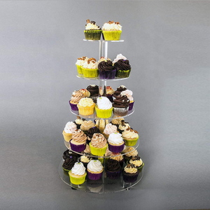 Tuyệt đẹp 5 tầng trong suốt Acrylic cupcake hiển thị Stand-Lý tưởng cho các bên & lễ kỷ niệm - Product Image 3
