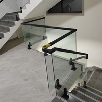 Support de fixation au sol pour garde-corps en verre, en acier inoxydable 304, pince à verre trempé 8-12 mm pour terrasse de piscine, balcon, clôture moderne
