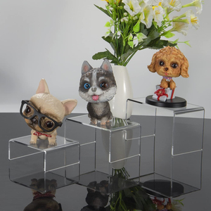 ชั้นวางอะคริลิคแบบมีชั้น 3 มม. ชั้นวางของรูปตัวยู ชั้นวางเครื่องสำอาง ชั้นวางโชว์เครื่องประดับ ที่วางรองเท้า ชั้นวางแบบมีที่จับ ชั้นวางแบบขั้นบันได - Product Image 5