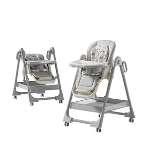 Chaise haute de sécurité réglable 3-en-1 de luxe pour bébé 0-12 mois, siège balancelle pliable multifonctionnel en PP, rehausseur - Product Image 2