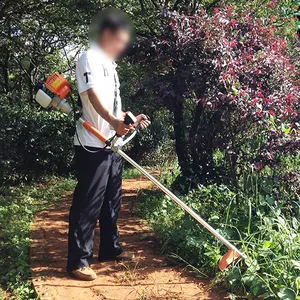 A buon mercato 2 tempi motore a benzina macchina da taglio erba tenuta in mano per il giardino