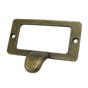 Poignée de tiroir A105 en alliage de zinc bronze antique 56x30mm, accessoire de quincaillerie de meuble rustique rectangulaire - Product Image 3