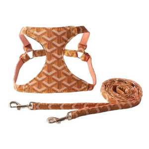 Tali kekang anjing kulit PU, mewah dapat diatur, gesper nyaman, hiasan paku keling, <span class=keywords><strong>Harness</strong></span> hewan peliharaan, hanya bersih kering - Product Image 2