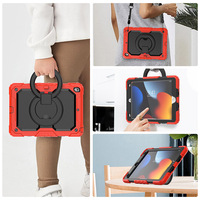 Pelindung Layar Silikon Heavy Duty dengan Casing untuk iPad 9th iPad 10.2 2021 Generasi ke-7 Generasi ke-9 dengan Stand Putar
