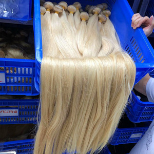 Extension <span class=keywords><strong>de</strong></span> cheveux malaisiens 613 naturels, bruts, blonds 100% vierges, bon marché, 613 - Product Image 2