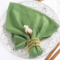 WML003 Best-seller Serviettes de table en coton 100% de couleur unie, douces et luxueuses, réutilisables, pour la maison et les fêtes de mariage