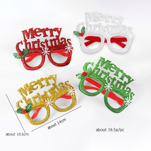 Lunettes de décoration de Noël en plastique écologique réutilisables, populaires, 100 % QC, marque LK, personnalisables en usine, pour adultes et enfants, pour fêtes - Product Image 2