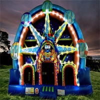 Vente en gros WINWAY : Combo château gonflable commercial en PVC et grande roue, taille personnalisable, pour locations événementielles