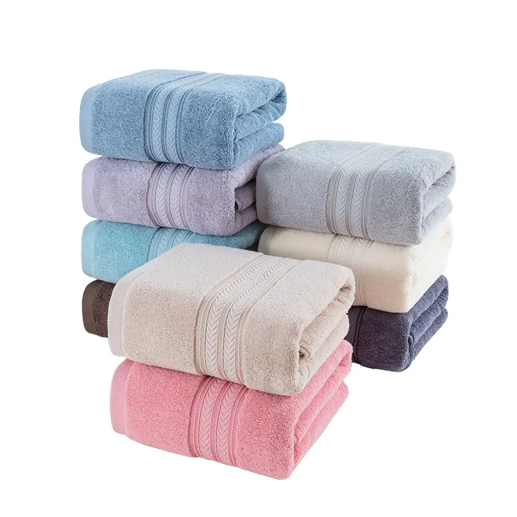 Vente chaude toute l'année hôtel salle de bain Spa doux absorbant 100% coton ensemble de serviettes de bain