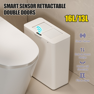 <span class=keywords><strong>Cubo</strong></span> de <span class=keywords><strong>Basura</strong></span> Automático Portátil Ecológico con Sensor de Inducción Rectangular de Plástico para Uso en Interiores y Exteriores en el Hogar, Oficina y Cocina - Product Image 2