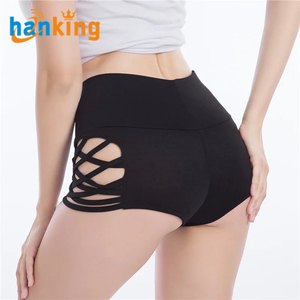 Ehanking <b>Women</b> Shorts <b>Leggings</b> Solid High Waist Hollow-out Workout Safty Panties Sports Fitness Shorts Gym Wear Great Elastic - Product Image 5