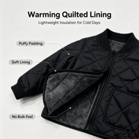 Veste matelassée légère unisexe pour garçons et filles, vêtements d'école, usage quotidien, printemps, automne, manteau doux pour enfants, respirant pour l'extérieur