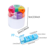 Boîte à pilules portable en plastique, 28 compartiments, distributeur hebdomadaire de médicaments 7 jours 4 fois par jour, boîte de rangement colorée pour la vente en gros