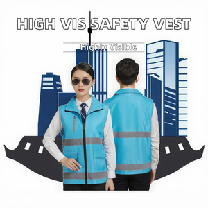 Hochreflektierende ANSI Klasse 2 TJL Marke Outdoor-Aktivitätsjacke Locker Sitzende Herren-Reflektorweste mit Anpassbarem Logo - Product Image 2