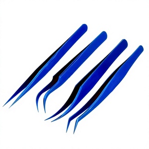Pince à épiler pour sourcils DANTRIC IMPLANTS, pointe bleue pointue, acier inoxydable, modèle 89910, design moderne et durable pour une épilation précise - Product Image 6