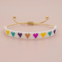 Koleksi Musim Panas Go2boho Perhiasan Boho Wanita Gelang Kristal Cinta Baru Buatan Tangan Gelang Kekasih yang Dapat Disesuaikan Mutiara Utama