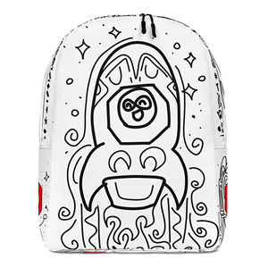 Zaino Minimalista IW Comics a Forma di Razzo, Borsa da Viaggio Quotidiana per Bambini - Product Image 1