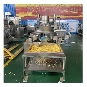 Mesin pembuat jagung Pop industri harga pabrik mesin Popcorn induksi listrik otomatis