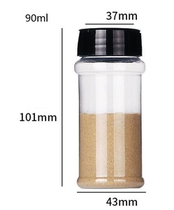 clear Pet Plastic square Spice Jars 500ml 300ml Seasoning <strong>Blend</strong> <strong>Bottle</strong> with Seal Liner slip Inside Plastic Spice Condiment Jars - Product Image 5