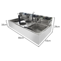 Friteuse électrique de comptoir automatique professionnelle en acier inoxydable haute température pour frites et ailes de poulet à panier unique