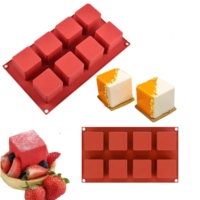 Gadgets de cuisine uniques Offre Spéciale haute qualité sans BPA DIY 3D Cube moules à gâteaux en silicone moule de cuisson en silicone