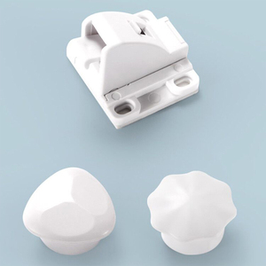 Neues Design Kindersicherung mit Eingebautem Magnetschloss, Diamantkleber-Sicherheitsschloss für Toilette, Weiß+Grau, ABS+TPR Material, Elsababy - Product Image 4