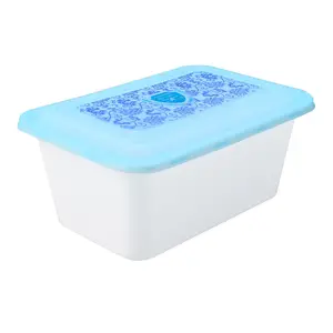 Lunch box usa e getta scatola da pranzo da asporto trasparente rettangolare in plastica pp addensata blu e bianca