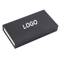 Boîte cadeau rigide en carton avec fermeture magnétique noire et Logo personnalisé, emballage de stylo avec insertion en mousse Eva